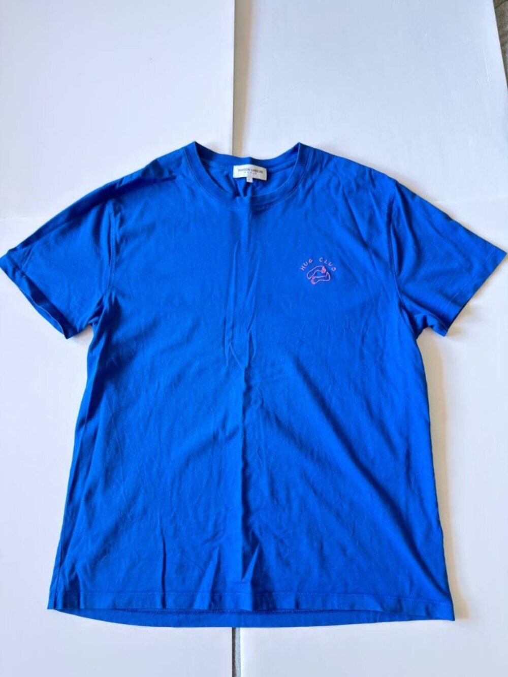 Maison Labiche Paris Men’s T-Shirt – Size L – Blue – 100% Organic Cotton